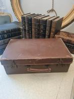 Zeer oud klein leren koffertje, Ophalen of Verzenden