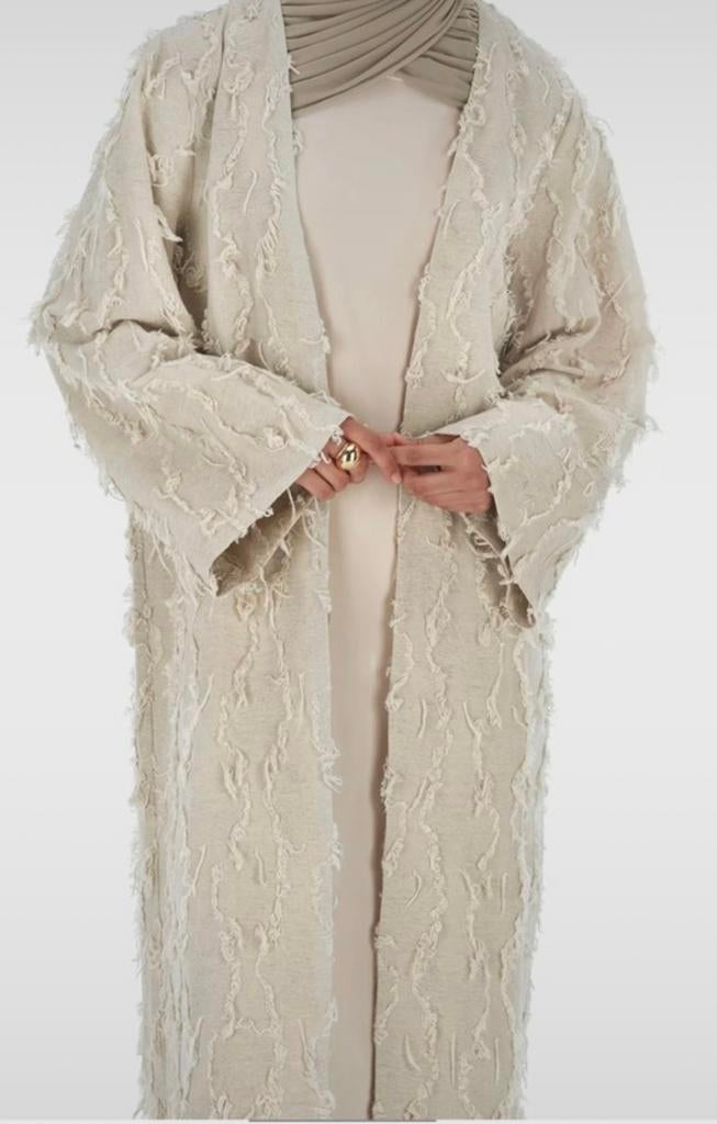 Merrachi summer fil coupé abaya, Beige, Nieuw, Ophalen of Verzenden, Maat 36 (S)