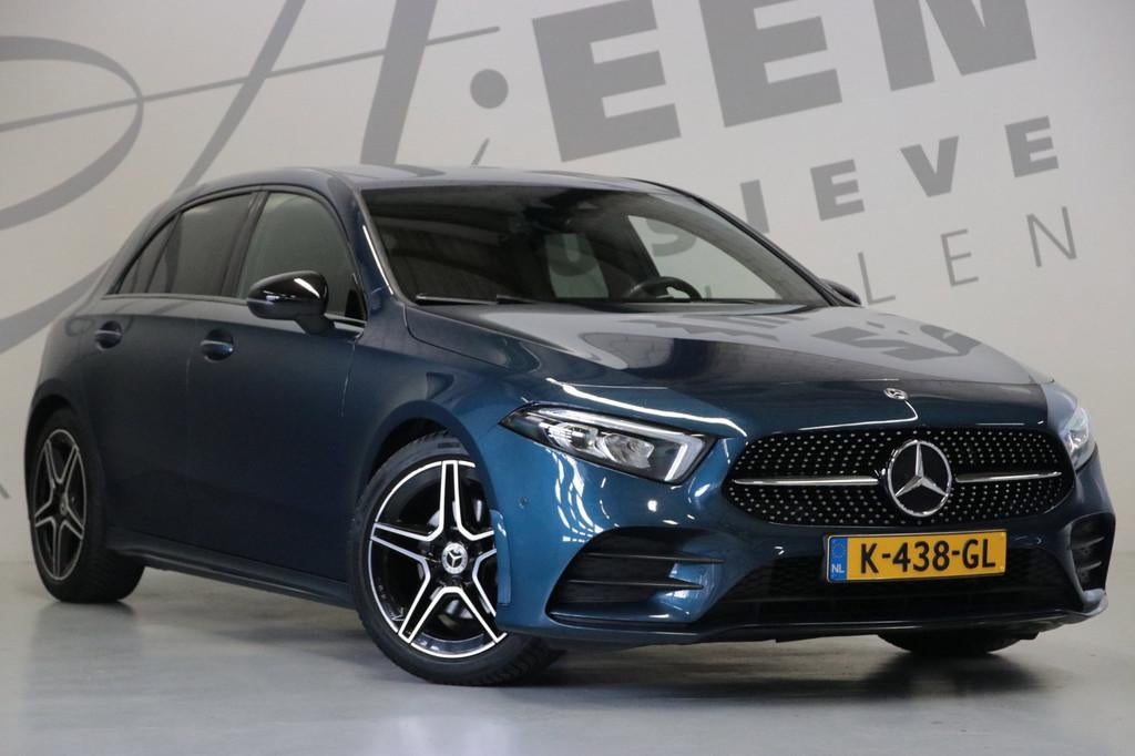 Mercedes-Benz A-klasse 180/ AMG-pakket/ Nightpakket/ Sfeerve, Auto's, 136 pk, Gebruikt, 4 cilinders, Blauw