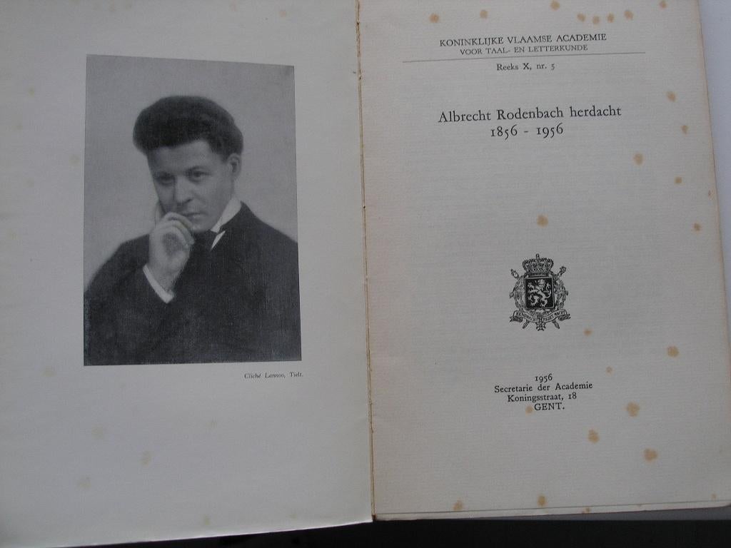Albrecht Rodenbach herdacht (1856-1956) België, Ophalen of Verzenden, Gelezen, Kunst en Cultuur