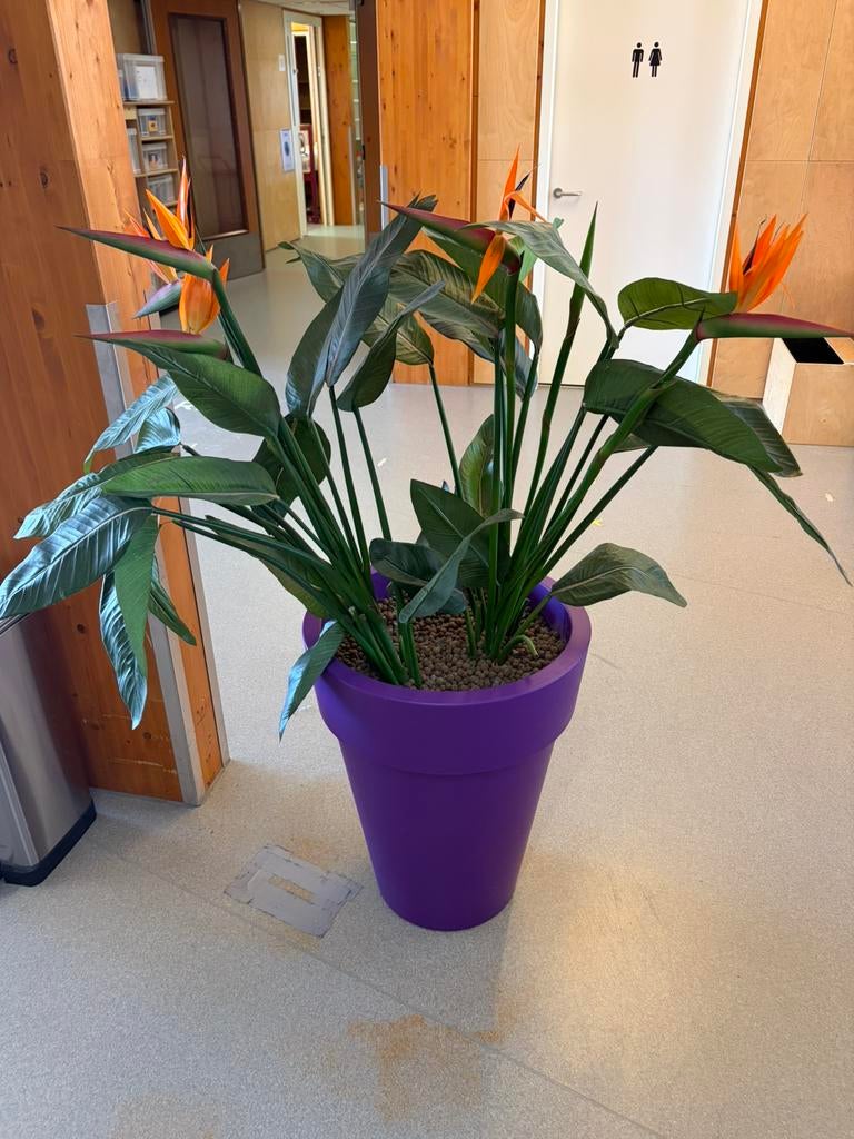 Mooie kunstplant met pot, Groen, Kunstplant, Ophalen of Verzenden, Zo goed als nieuw