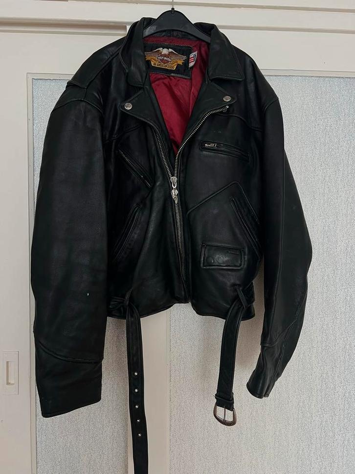 Harley-Davidson leren motorjas XXL, Motoren, Kleding | Motorkleding, Jas | leer, Heren, Tweedehands, Ophalen