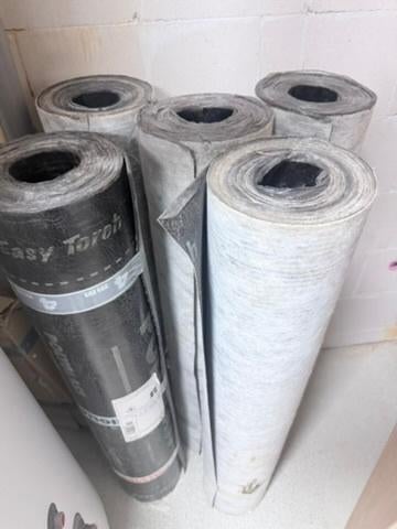 Bitumen dakbedekking - 8 Rollen Onderlaag & Bovenlaag, Ophalen, Overige materialen, Zwart, Nieuw