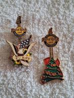 Hard Rock Cafe AMSTERDAM : 2 verschillende Emaille Pins, Verzamelen, Speldjes, Pins en Buttons, Verzenden, Zo goed als nieuw, Merk