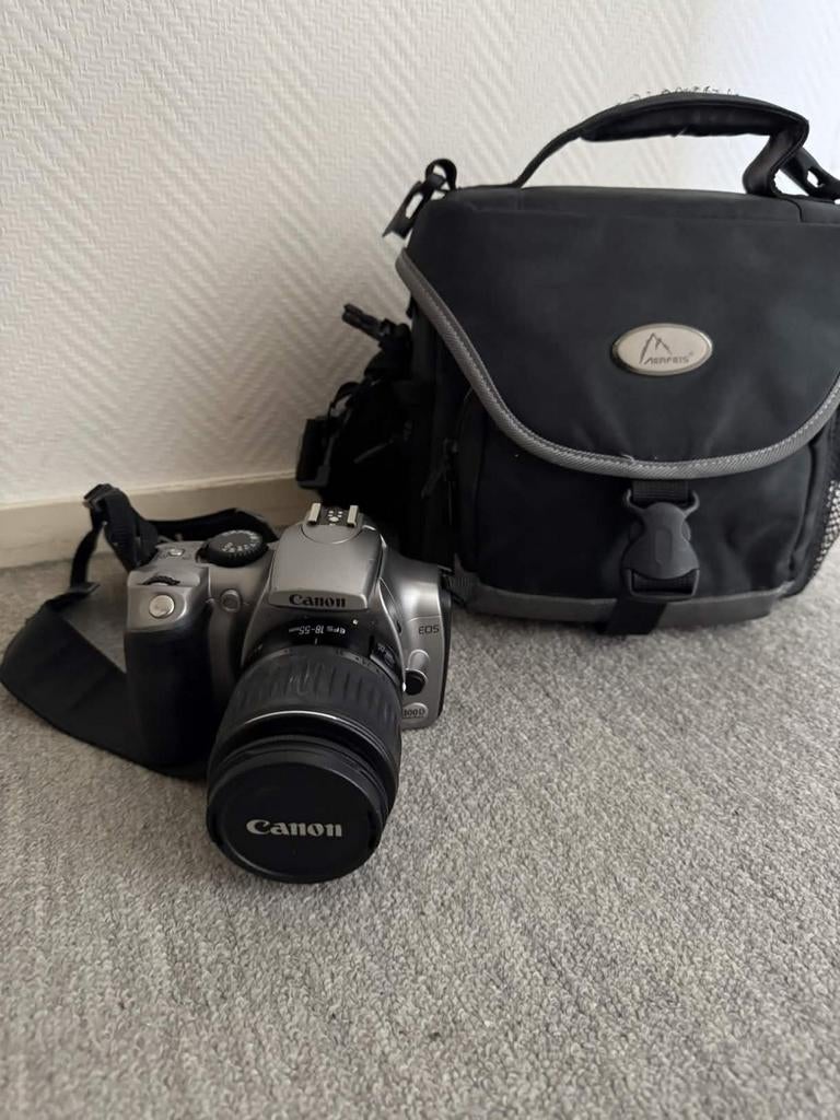 Canon EOS 300D digitale camera + 18-55mm lens (complete set), Ophalen of Verzenden, Zo goed als nieuw, Canon