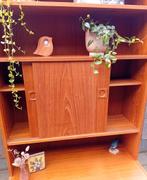 Vintage Scandinavisch retro boekenkast met schuifdeuren, Ophalen, Met deur(en), Vintage, Mid-century Modern, Scandinavisch, 50 tot 100 cm