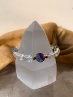 Fluoriet opaal girasol beschermt hoge trilling magie uniek, Ophalen of Verzenden, Nieuw, Elastiek, Met bedels of kralen