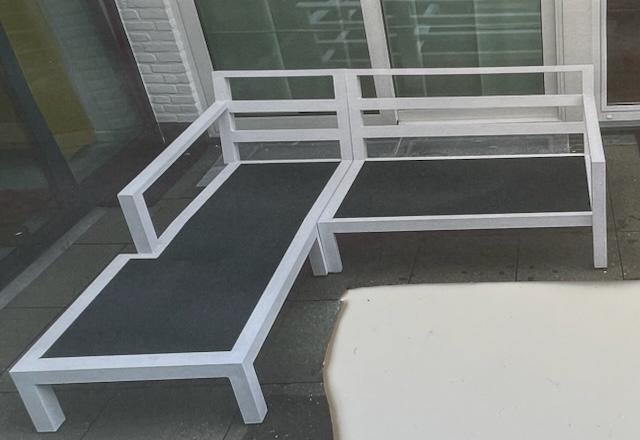 Tuinset kwaliteitsloungebank ( verlaagde vraagprijs), Tuin en Terras, Tuinsets en Loungesets, Gebruikt, Loungeset, Aluminium, 3 zitplaatsen