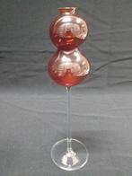 VAAS MET BRUIN-RODE BOLLEN, Huis en Inrichting, Woonaccessoires | Vazen, Nieuw, Ophalen of Verzenden, Glas, Minder dan 50 cm