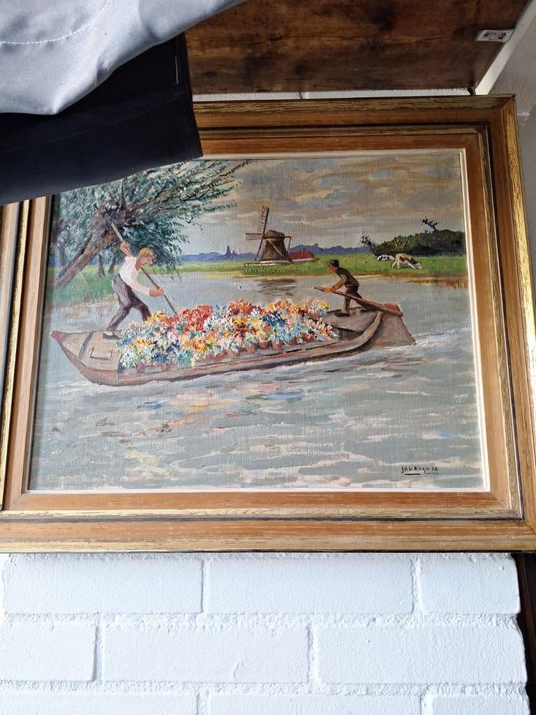 Schilderij van Jan Kagie, Antiek en Kunst, Kunst | Schilderijen | Klassiek, Ophalen of Verzenden