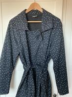 Trenchcoat met polkadots, rits en fleece voering, Ophalen of Verzenden, Nieuw, Maat 42/44 (L), Zwart