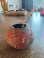 Authentieke Yerba Mate Kalebas met Bombilla, Ophalen, Nieuw