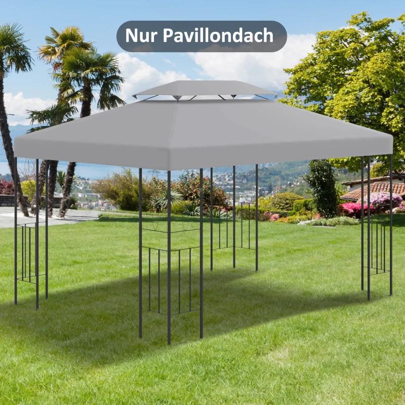 Paviljoendak 3x4m Grijs - Nieuw NIEUW IN DOOS, Tuin en Terras, Partytenten, Nieuw, A, 4 tot 6 meter, Paviljoen
