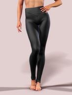 Mat zwarte dames legging (kunst leren high waist broek sexy), Maat 38/40 (M), Verzenden, Zwart, Nieuw