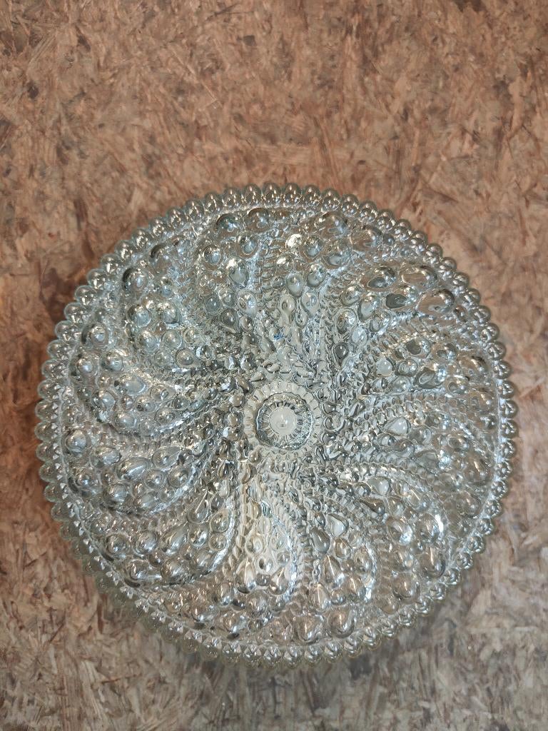 Plafonnière, Ophalen of Verzenden, Gebruikt, Glas, Vintage