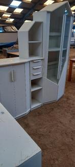 3 delige vitrine kast, Ophalen, Gebruikt, 200 cm of meer, 150 tot 200 cm