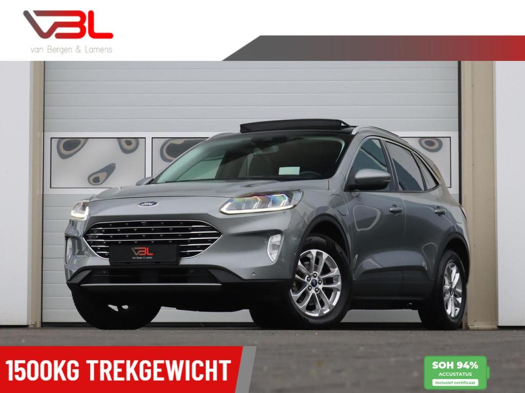 Ford Kuga 2.5 PHEV 225PK Titanium X | Panoramdak | Trekhaak, Gebruikt, 4 cilinders, Met garantie (alle), Leder en Stof