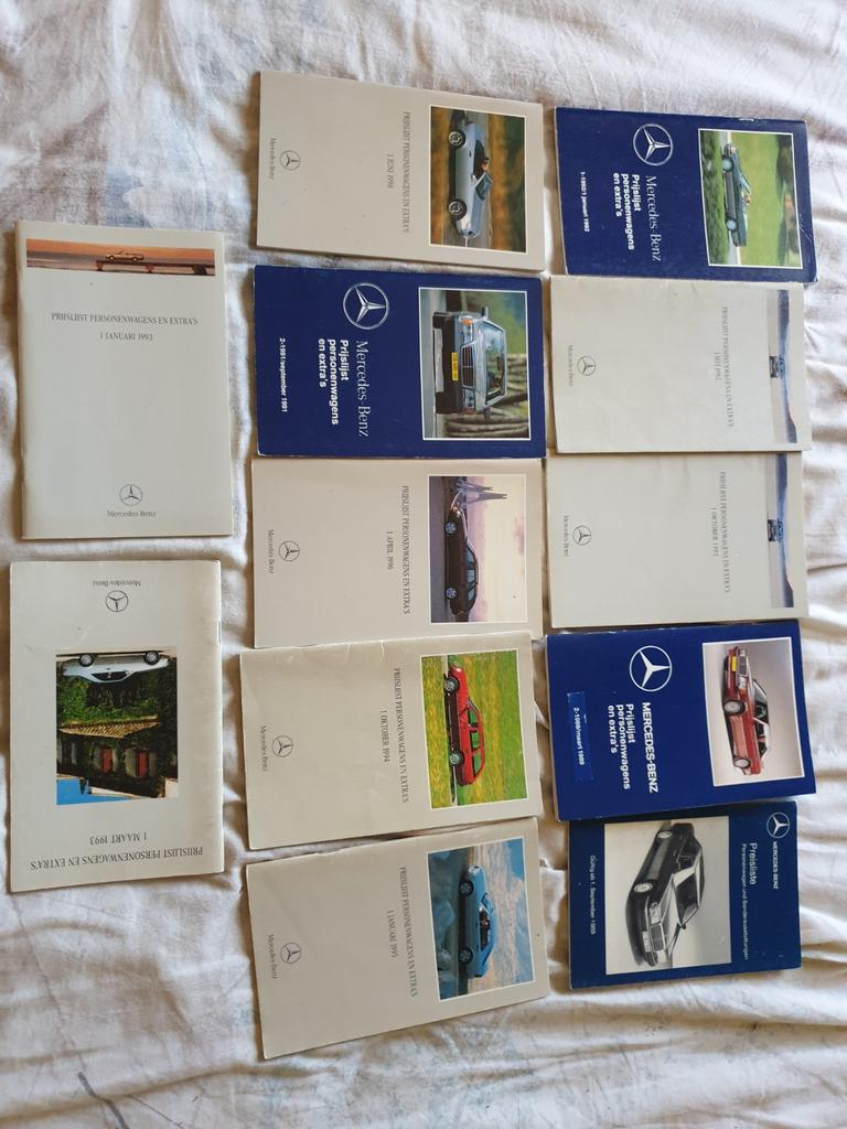 Collectie folders en prijslijsten, klassieke Mercedes auto's, Ophalen, BRD