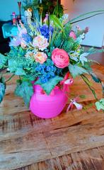 Zijden bloemen boeket - elegante decoratie, Ophalen of Verzenden, Nieuw, Binnen