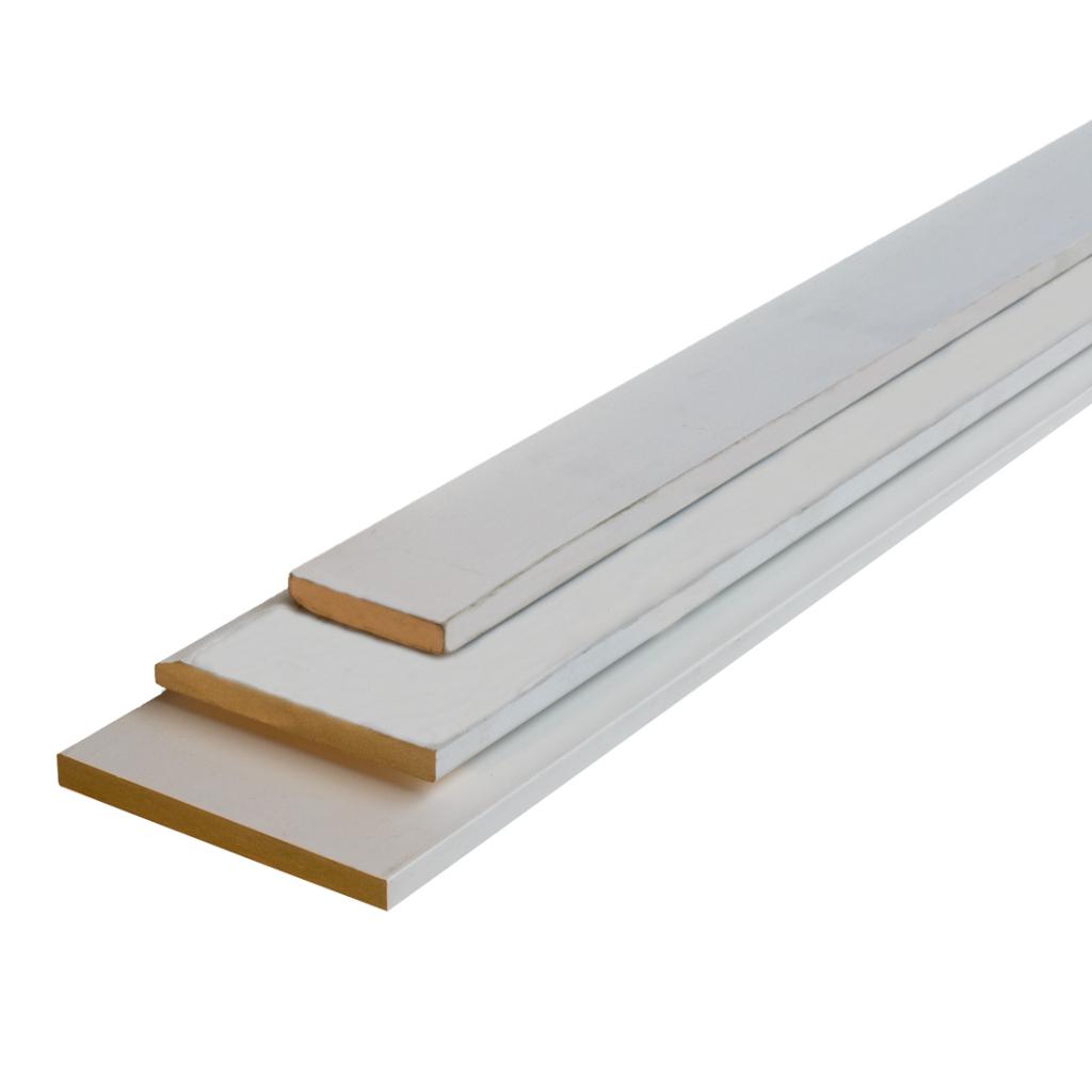 MDF plinten, wit gegrond (*), Doe-het-zelf en Verbouw, Hout en Planken, Ophalen, Nieuw
