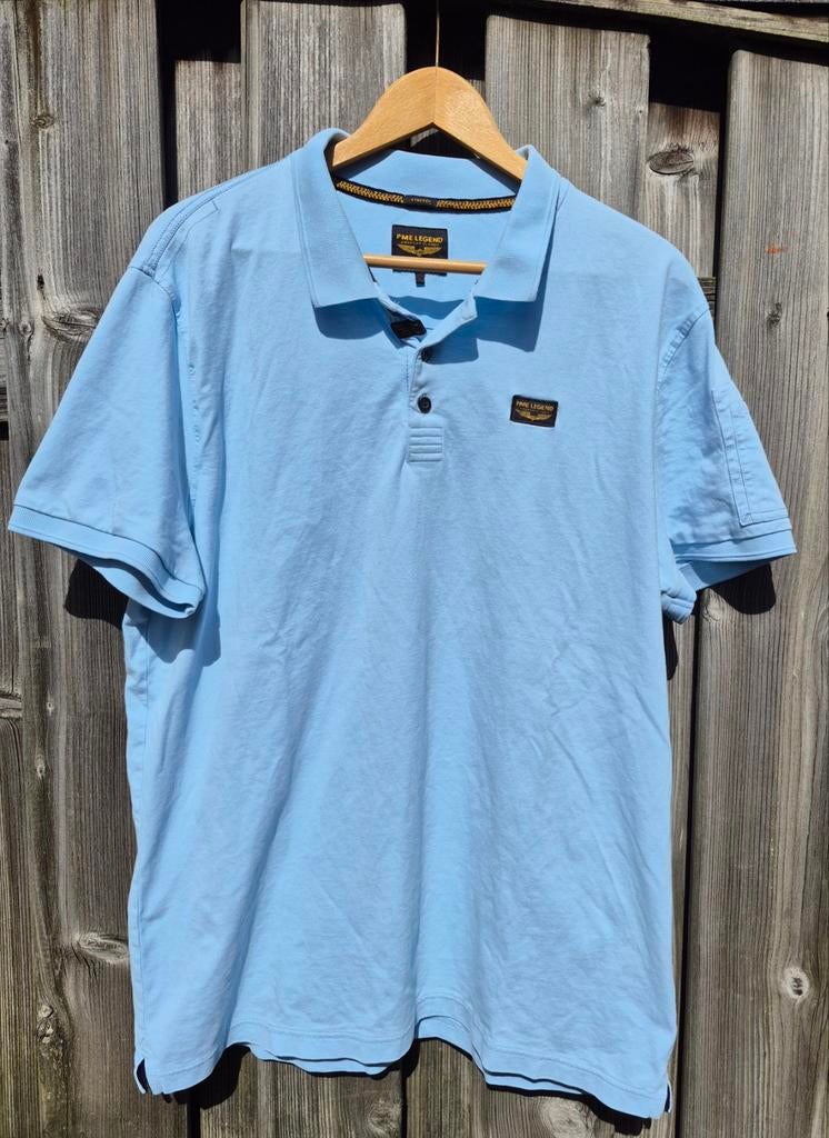 PME Legend polo korte mouw Maat XXL licht blauw, Ophalen of Verzenden, Zo goed als nieuw, Overige maten, Blauw