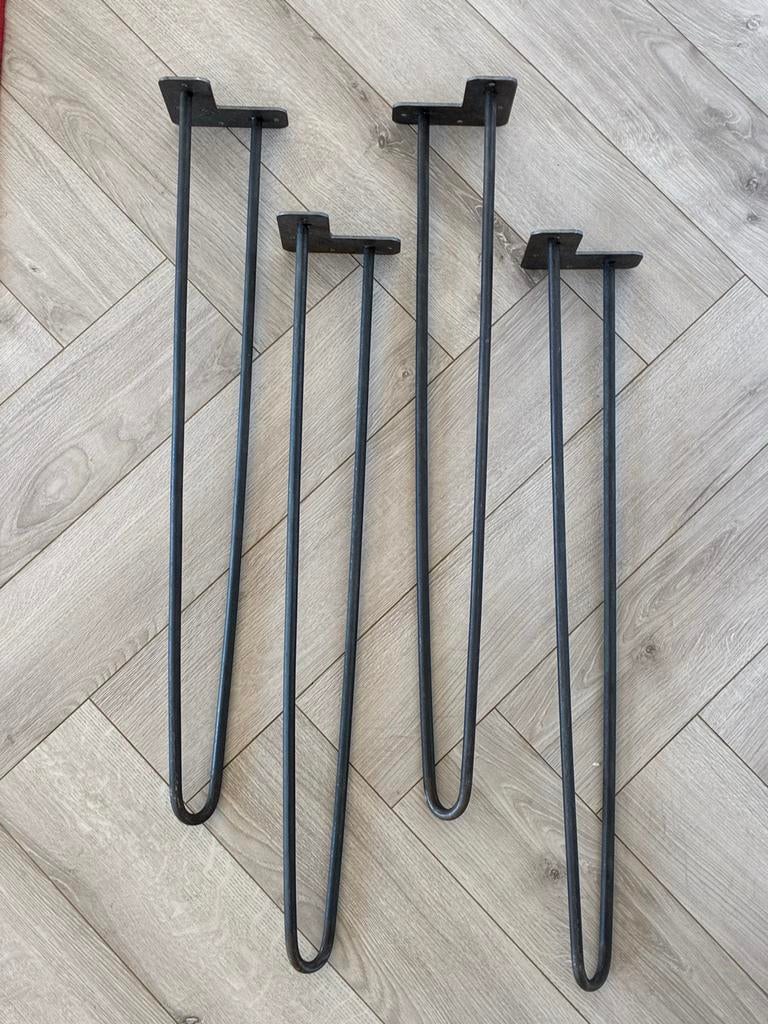 Set of 4 black hairpin table legs - 71 cm, Huis en Inrichting, Ophalen, Tafelpoot, Minder dan 50 cm, Gebruikt