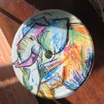 Glazen bijzettafel Detroit olifant, Minder dan 55 cm, Gebruikt, Rond, Glas