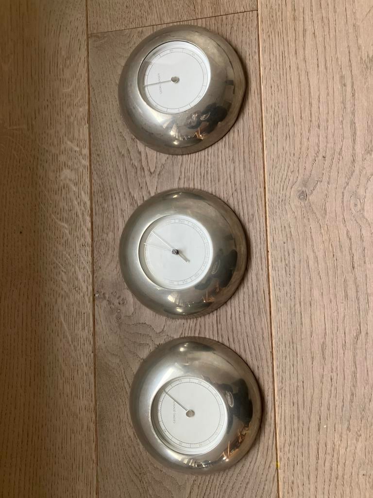 Set Georg Jensen luchtvochtigheid- temperatuur en batometer, Ophalen of Verzenden