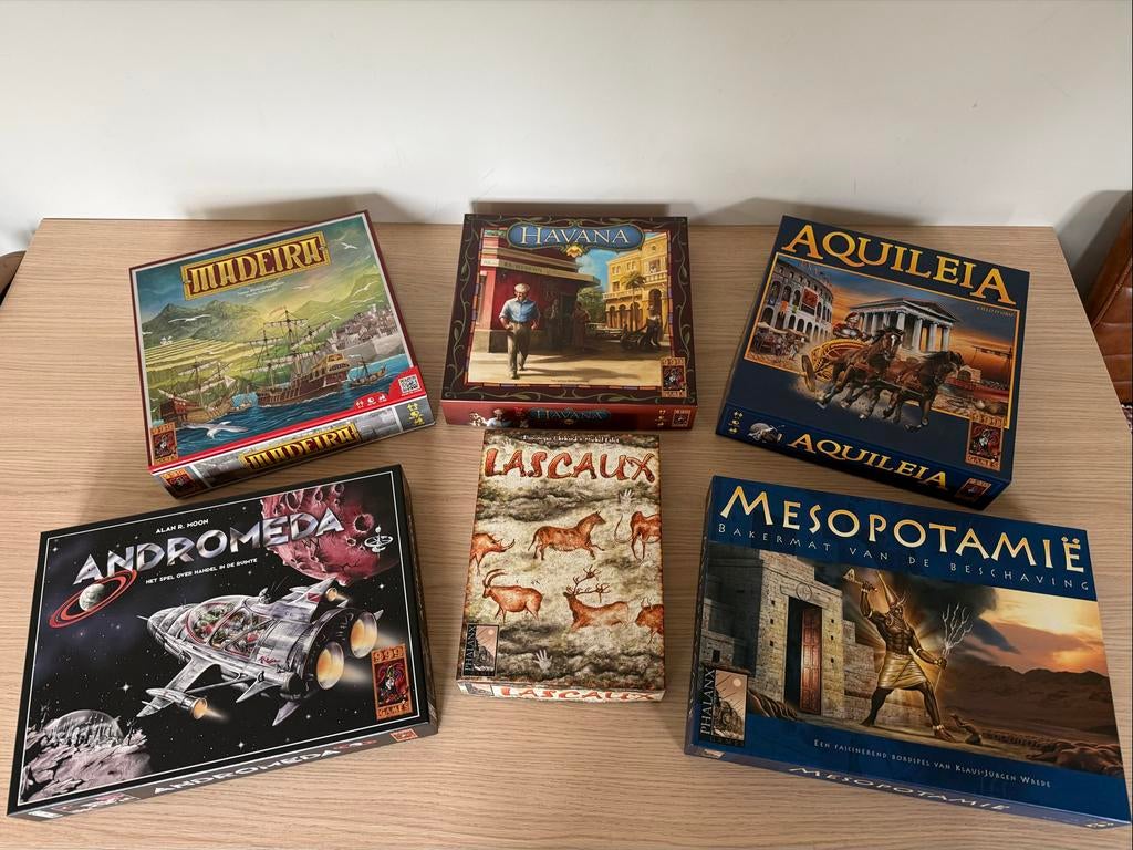 Bordspellen pakket: Andromeda, Madeira, Havana, Aquileia etc, Drie of vier spelers, Ophalen of Verzenden, Zo goed als nieuw