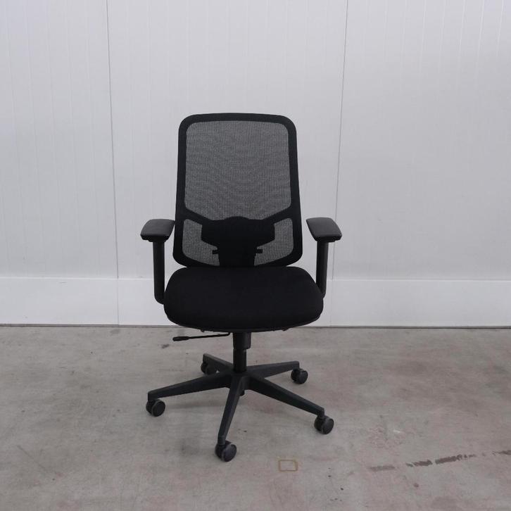 Bureaustoel. Zwart, Netweave, 3D armleggers,NIEUW Restpartij, Huis en Inrichting, Bureaustoelen, Nieuw, Bureaustoel, Zwart, Ergonomisch