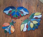 Glas in lood vlinder insect meikever raamdecoratie ., Ophalen of Verzenden