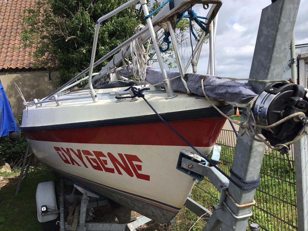 Etap 20 trailerbaar 1500 €, Watersport en Boten, Kajuitzeilboten en Zeiljachten, Ophalen, Gebruikt, 6 tot 9 meter, Polyester