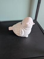 Nieuw! Witte spaarpot in de vorm van een vogel 13cm, Ophalen of Verzenden, Nieuw