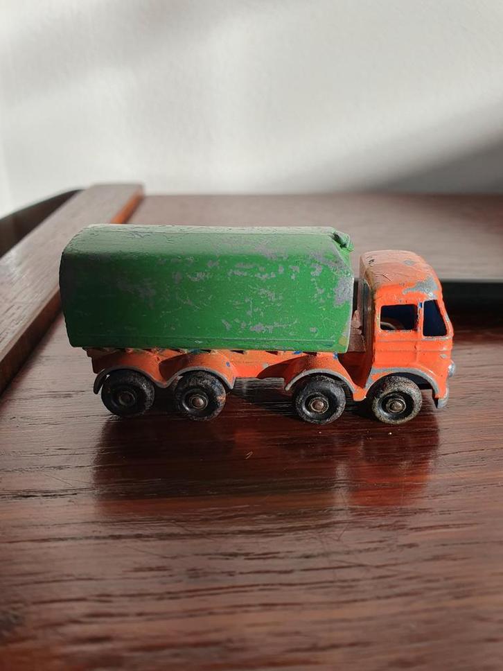 Vintage Matchbox Lesley Sugar containerwagen - Gebruikt, Hobby en Vrije tijd, Modelauto's | Overige schalen, Gebruikt, Bus of Vrachtwagen