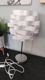 Vintage tafellamp metaal kunststof wit, Ophalen of Verzenden, Gebruikt, Metaal, Minder dan 50 cm