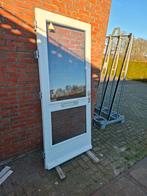 houten  voor deur met dubbelglas, Ophalen of Verzenden, Gebruikt, Hout
