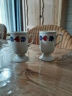 BOERENBONT BOCH - 2  MOKKEN MET OOR, Ophalen of Verzenden, Zo goed als nieuw, Kop(pen) en/of Schotel(s), Aardewerk