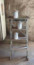 Brocante oud houten trapje inklapbaar, Ophalen of Verzenden