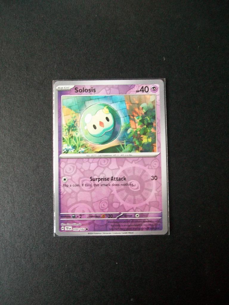 8769: Nieuwe Pokemonkaart holofoil SOLOSIS HP 40 (070/162), Verzenden, Nieuw, Losse kaart, Foil