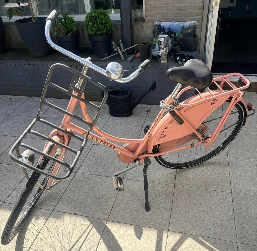Gazelle roze omafiets / transportfiets, Ophalen, Minder dan 10 versnellingen, Gebruikt, 51 tot 55 cm
