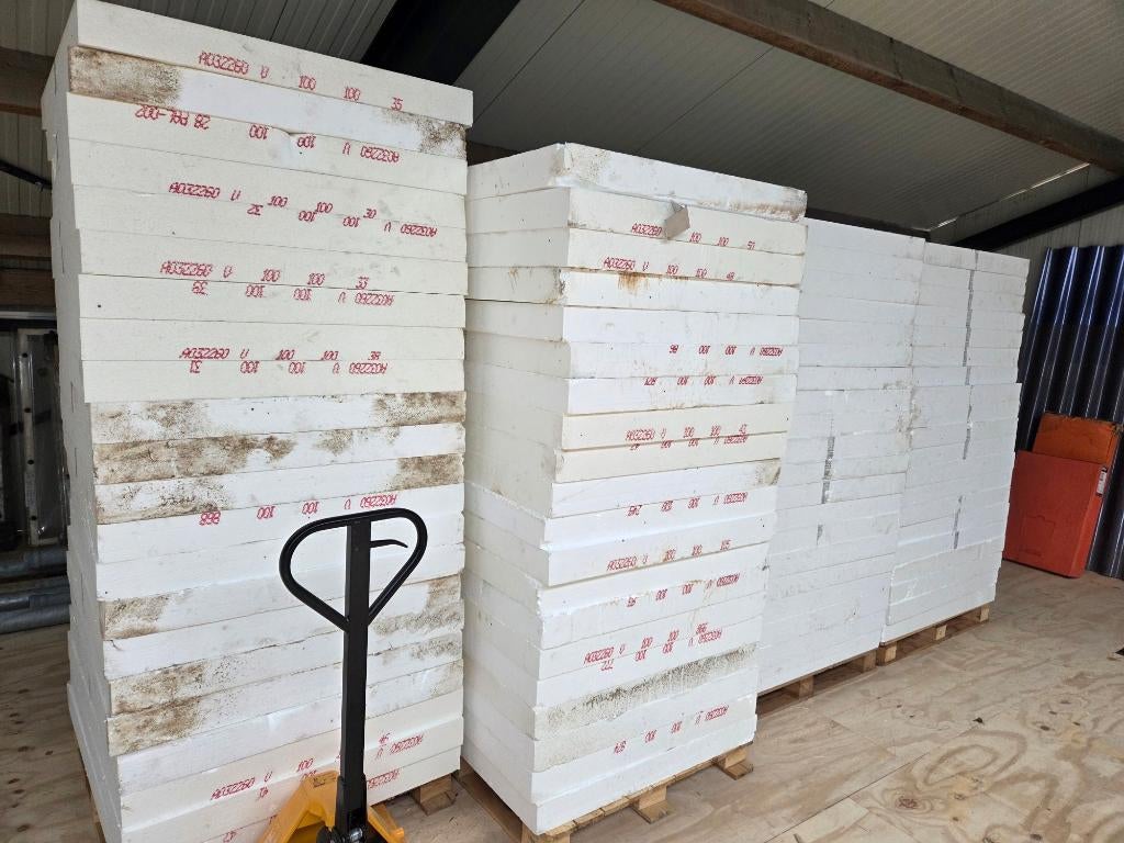 EPS isolatie 100mm dik, Nieuw, 15 m² of meer, Piepschuim (Tempex), 8 tot 12 cm