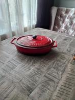 Rode gietijzeren ovenschaal 'Cocotte' 29x23 cm, Ophalen, Zo goed als nieuw, Gietijzer, Overige typen