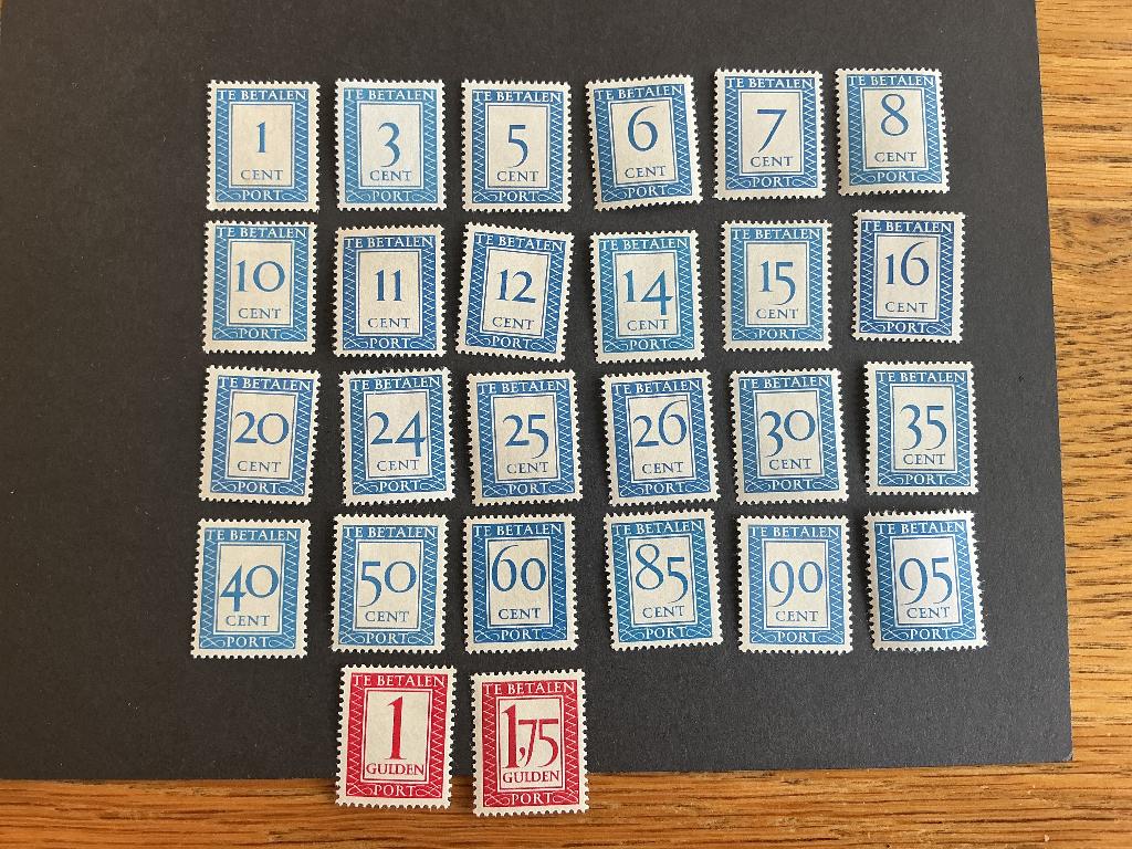Port 80-106 ongebruikt, Postzegels en Munten, Postzegels | Nederland, Verzenden, T/m 1940, Postfris