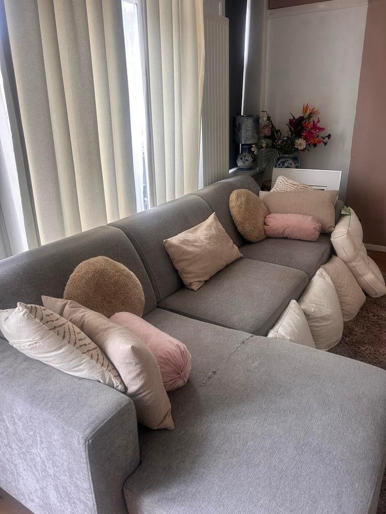 Kussens bank - IKEA, HEMA, Zara Home (veren vulling), Ophalen, Gebruikt, Beige, Overige vormen