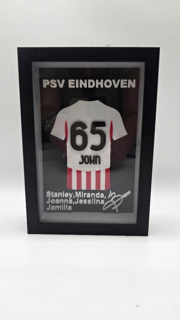 Gepersonaliseerde sport shirts in frame, Example Street 123, Example City, Ophalen of Verzenden, Custom Made, Nieuw