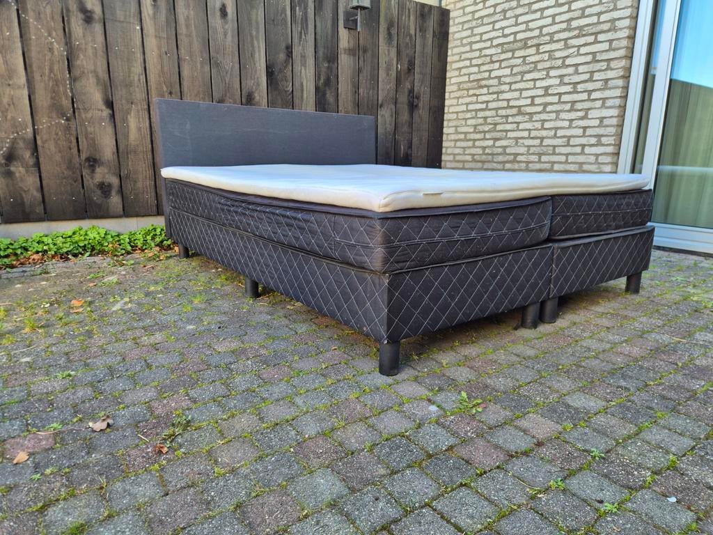 Gratis boxspring 160x200 - Gebruikt maar in goede staat, Huis en Inrichting, Slaapkamer | Boxsprings, Gebruikt, 160 cm, 200 cm