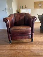 Mooie leren vintage fauteuils 2 stuks €600,, Ophalen of Verzenden, Zo goed als nieuw, 75 tot 100 cm, 50 tot 75 cm