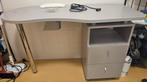Zilver chroom grijze nagel tafel met afzuiging, Gebruikt, Metaal of Aluminium, Minder dan 100 cm, 50 tot 100 cm