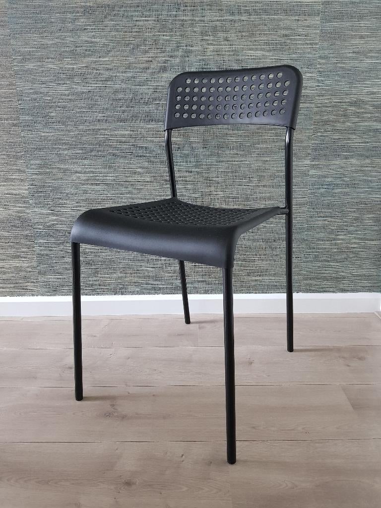 Ikea Adde stoelen, 6 stuks inclusief kussens, Huis en Inrichting, Stoelen, Ophalen, Strak modern, Zwart, Zo goed als nieuw