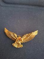 Vintage Adelaar broche met rode ogen, Met kristal, Overige materialen, Gebruikt, Ophalen of Verzenden